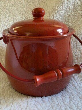 LTD Commodities Red Stoneware Soup Tureen - Vintage
